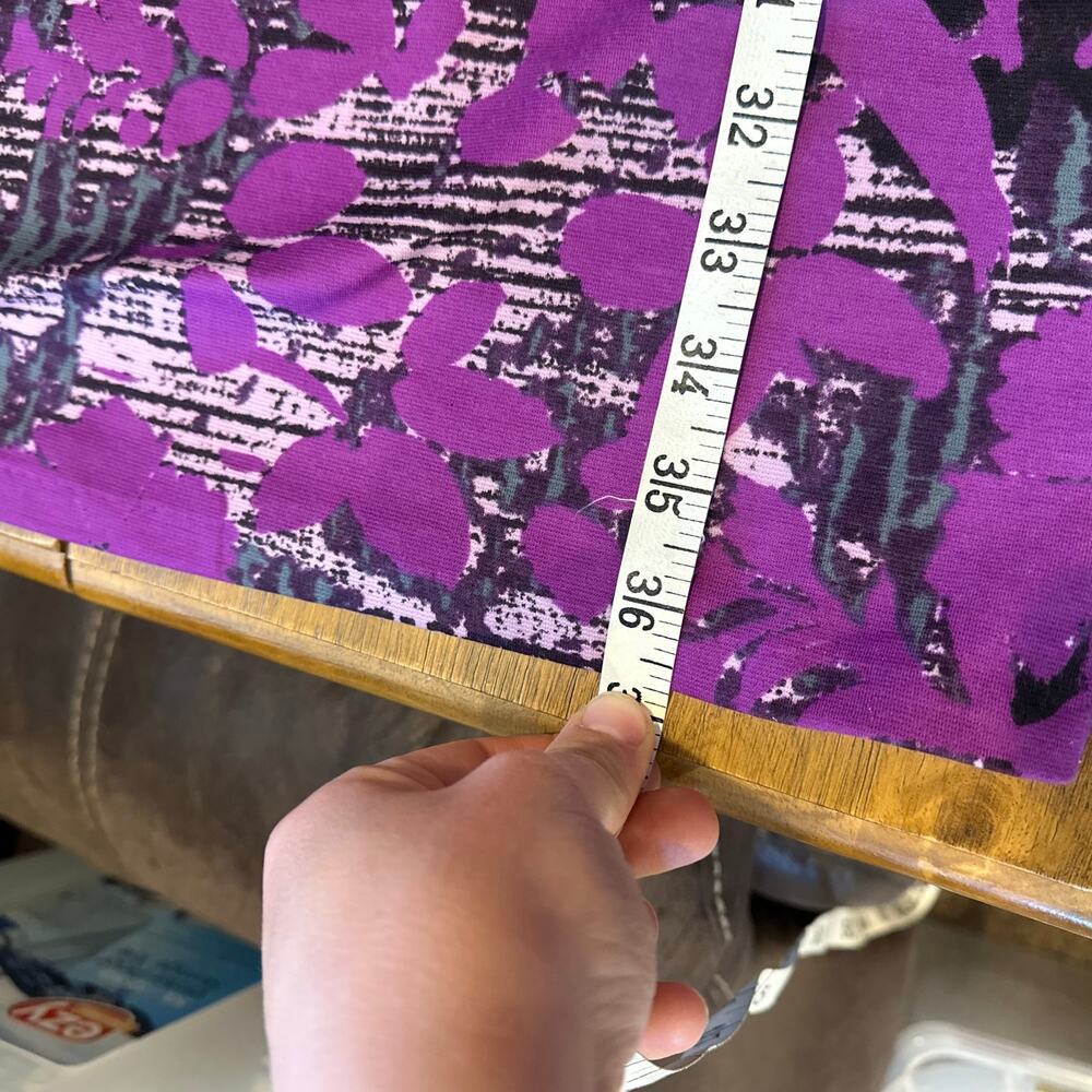 NWT Stitch Fix Wisp Tressa Ponte Dress Size 2 Purple Black Floral Professional - Picture 6 of 12